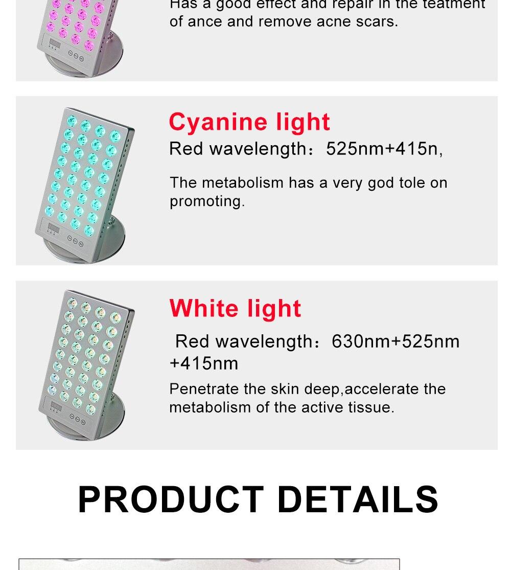 Portable mini Professional led infrared light therapy machine 7 colors beauty device red light therapy for skin