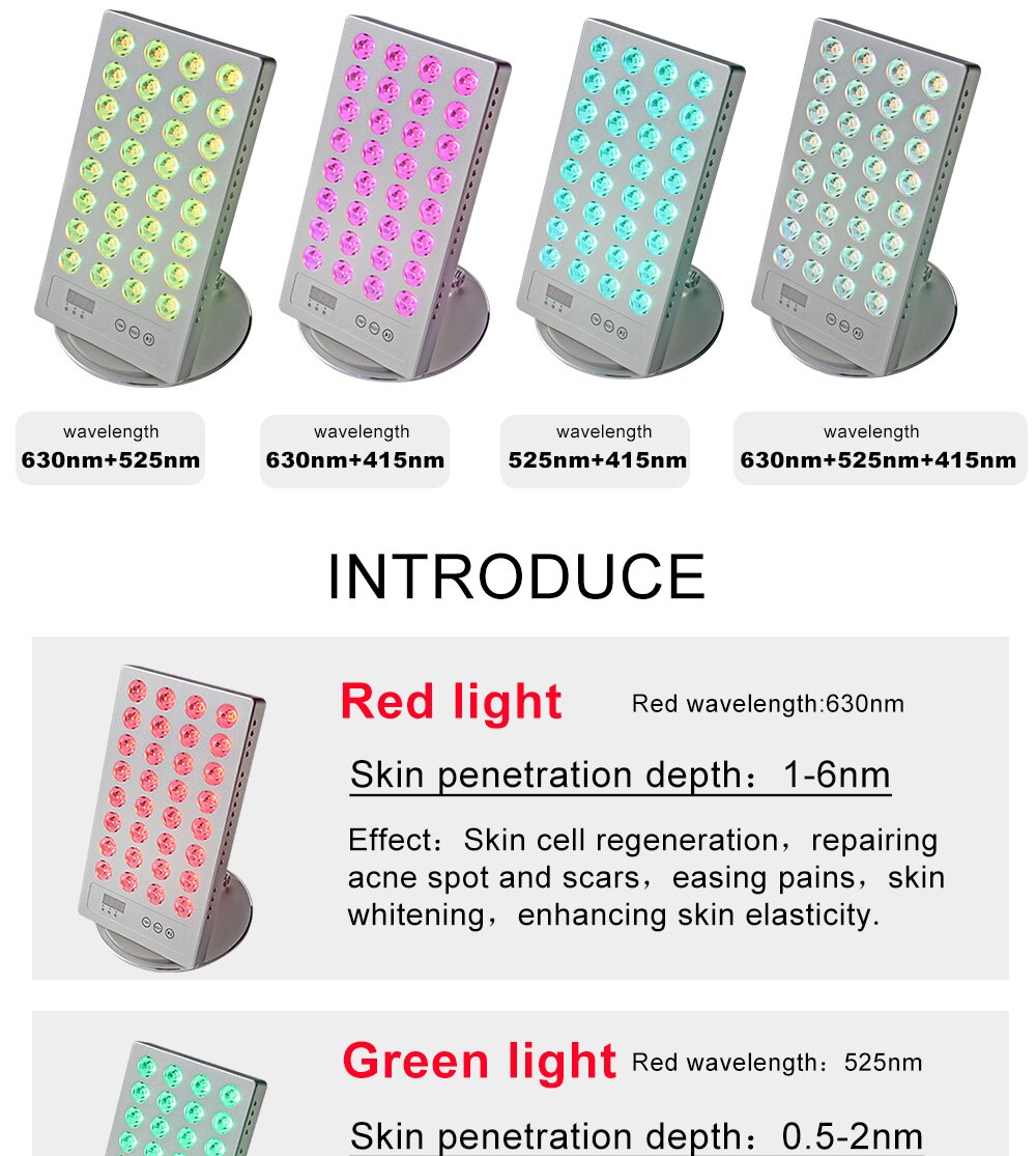 Portable mini Professional led infrared light therapy machine 7 colors beauty device red light therapy for skin