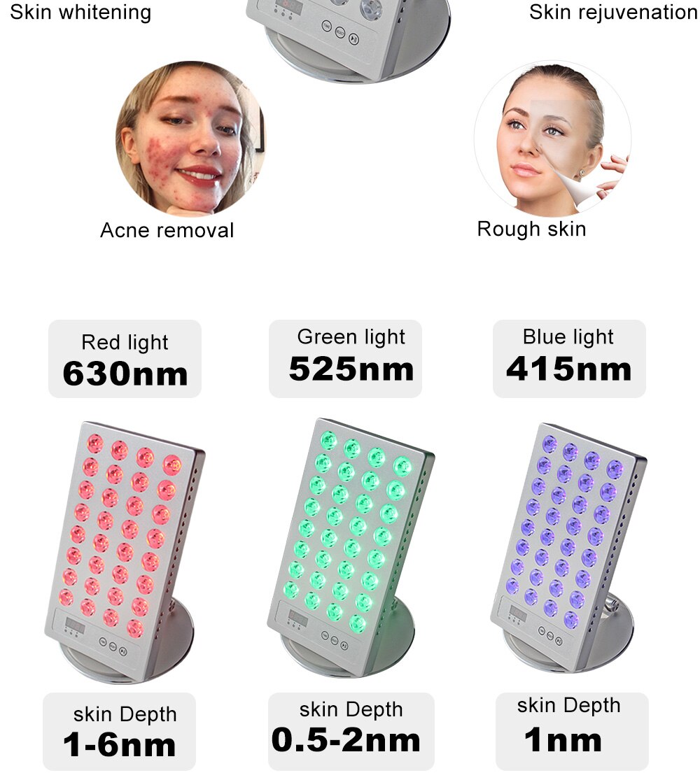 Portable mini Professional led infrared light therapy machine 7 colors beauty device red light therapy for skin