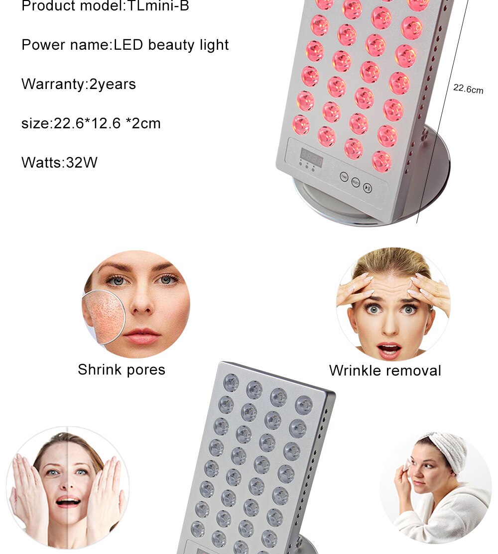 Portable mini Professional led infrared light therapy machine 7 colors beauty device red light therapy for skin