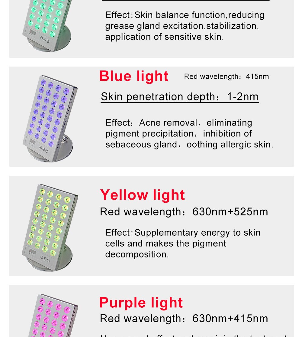 Portable mini Professional led infrared light therapy machine 7 colors beauty device red light therapy for skin