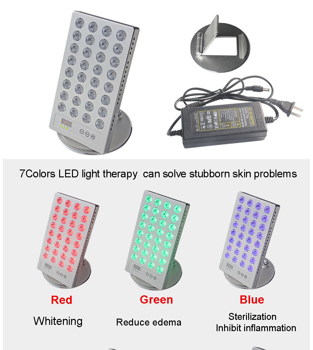 Portable mini Professional led infrared light therapy machine 7 colors beauty device red light therapy for skin