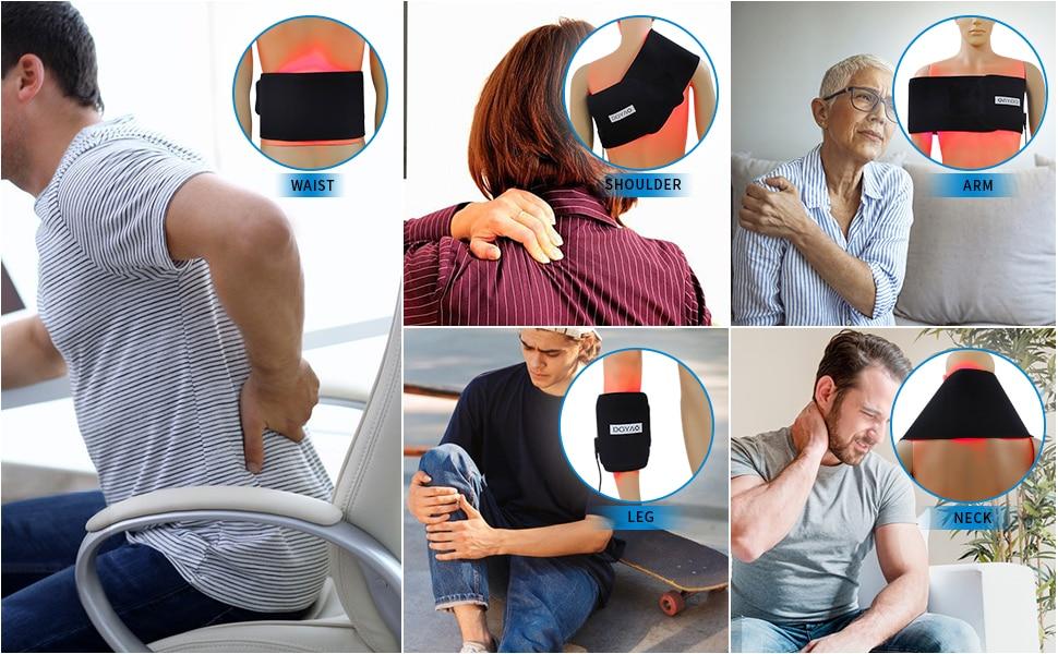 DGYAO LED 660nm Red Light Therapy 880nm Near Infrared Device Wearable Belt for Pain Relief Multifunction Home Use Equinpment