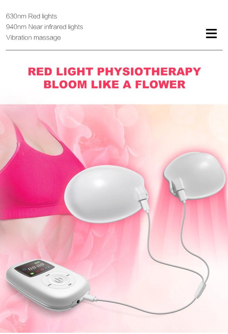 Breast enlargement breast care massager 940nm infrared red LED light therapy device physical therapy equipment for female use