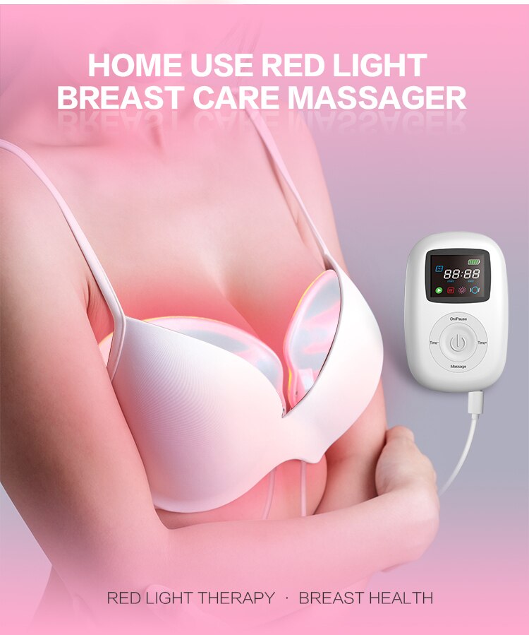 Breast enlargement breast care massager 940nm infrared red LED light therapy device physical therapy equipment for female use