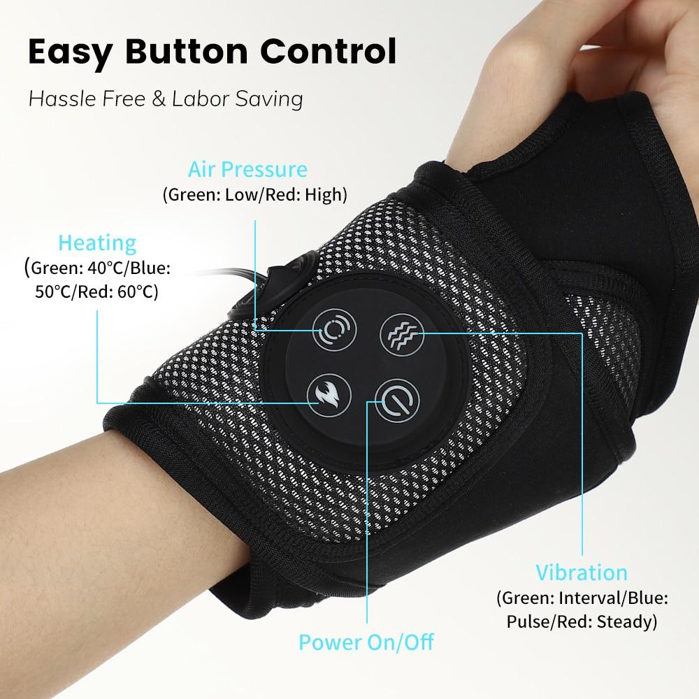 Smart Wrist Brace Wrist Massager Relaxation Treatments Hand Compression Air Massager Hot Compress Wrist Heating Brace Massager