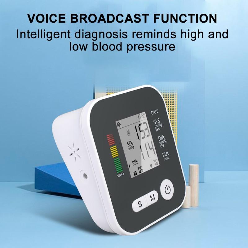 Smart Portable Arm Blood Pressure Monitor Meter Cuff Medical Device Sphygmomanometer Blood Pressure Home Health Detector Machine