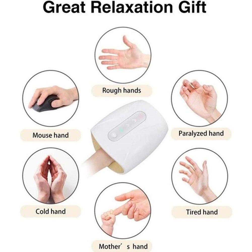 Smart Heated Hand Massager Physiotherapy Equipment Pressotherapy Palm Massage Device Air Compression Finger Massager Apparatus