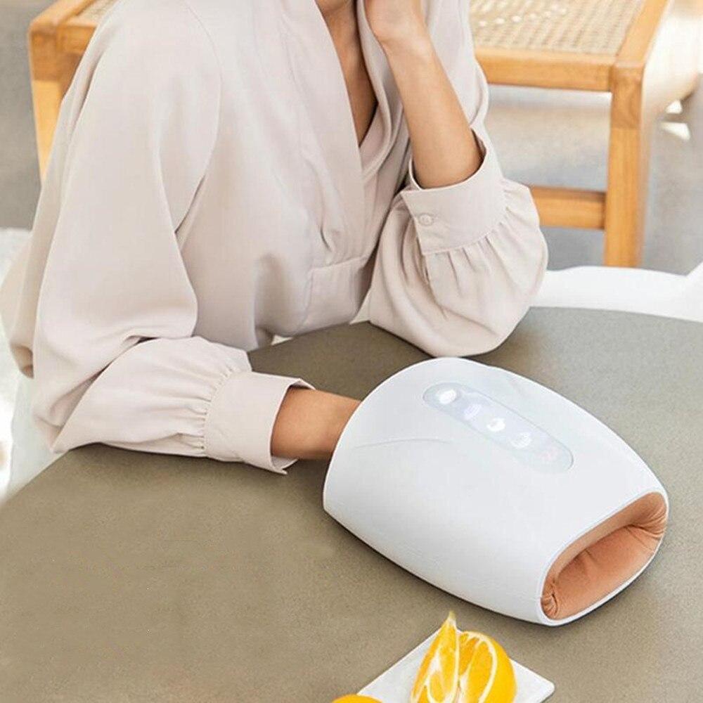 Smart Heated Hand Massager Physiotherapy Equipment Pressotherapy Palm Massage Device Air Compression Finger Massager Apparatus