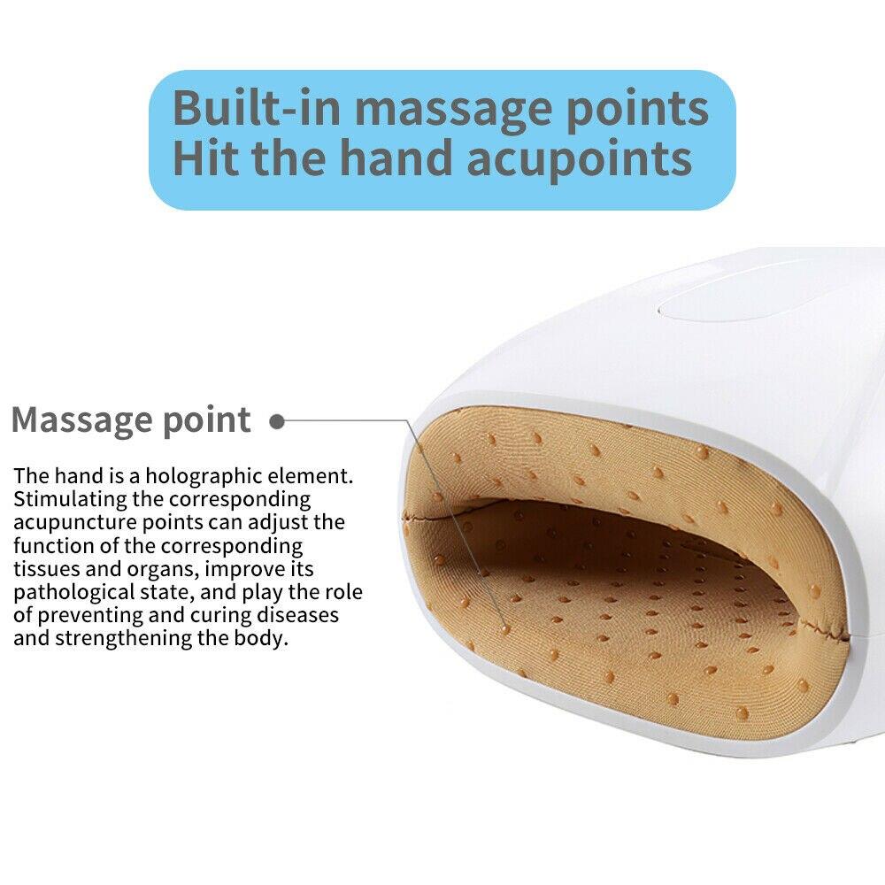 Smart Heated Hand Massager Physiotherapy Equipment Pressotherapy Palm Massage Device Air Compression Finger Massager Apparatus