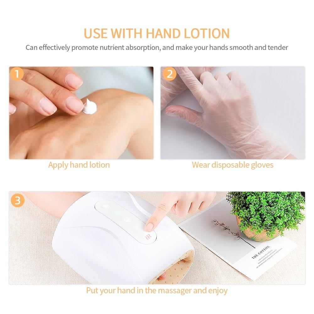 Smart Hot Compress Hands Relaxing Massager Mat Air Compression Fingers Palms Massager Reduce Wrist Pain Relive Muscles Fatigue