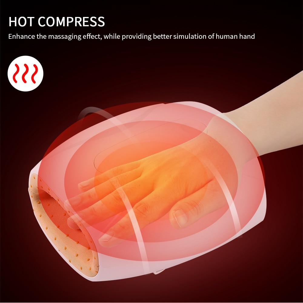 Smart Hot Compress Hands Relaxing Massager Mat Air Compression Fingers Palms Massager Reduce Wrist Pain Relive Muscles Fatigue