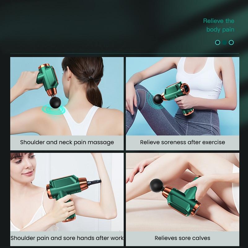 Electric Neck Massager Smart Massage Gun Deep Tissue Percussion Pain Relief Body Neck Muscle Vibrator For Body Relaxation