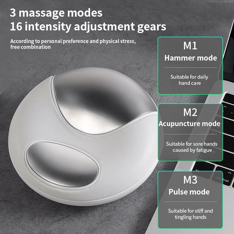 Smart Electric Hand Massager Device Heat Palm Masajeador De Espalda Finger Massage Masaje Massagem Tool Health Care Relax