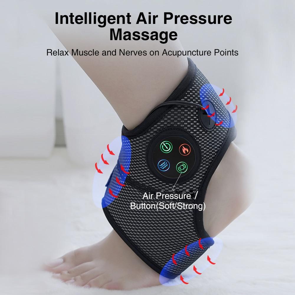 Smart Ankle Wrist Massager Electric Foot Wrist Heating Brace Massager Health Care Body Massager Relaxation Device Pain Relief