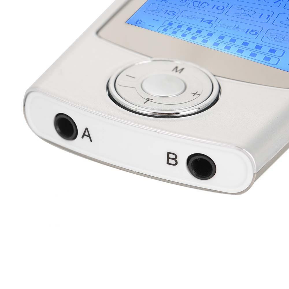 Dual Channel TENS Massager EMS Unit 16 Modes Muscle Stimulator for Pain Relief Therapy Electronic Pulse Muscle Machine 8 Pads