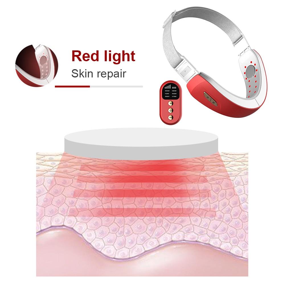 MaxinryCare V-Face Lifting Device Chin V-Line Up Lift Belt Red LED Photon Light Therapy EMS Massage Face Care Slimming Machine