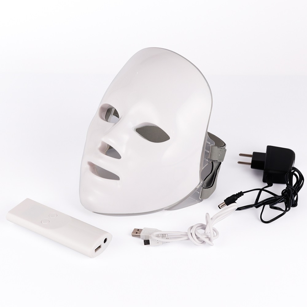 LED Facial Mask Beauty Skin Rejuvenation Photon Light 7 Colors Mask Therapy Wrinkle Acne Tighten Skin Tool Facial Machine