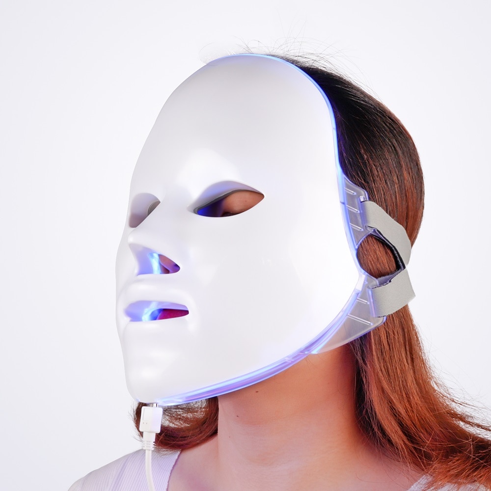 LED Facial Mask Beauty Skin Rejuvenation Photon Light 7 Colors Mask Therapy Wrinkle Acne Tighten Skin Tool Facial Machine