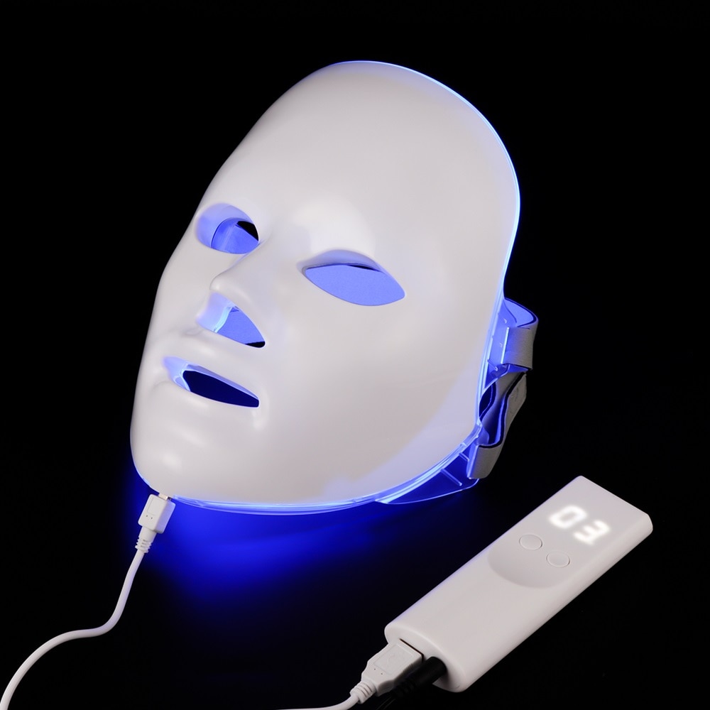 LED Facial Mask Beauty Skin Rejuvenation Photon Light 7 Colors Mask Therapy Wrinkle Acne Tighten Skin Tool Facial Machine