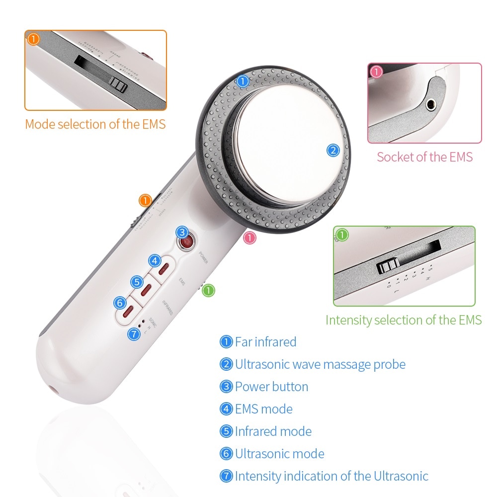 Ultrasound Cavitation EMS Body Slimming Massager Lipo Fat Burner Machine Galvanic Infrared Ultrasonic Weight Loss Facial Lifting