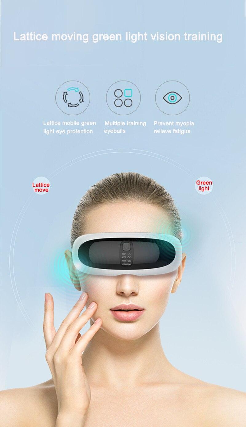 4D Smart Eye Massager Adult Relieves Fatigue Eye Protection 17 Dot Matrix Green Light Massage Point Vibration Massage Eye Care