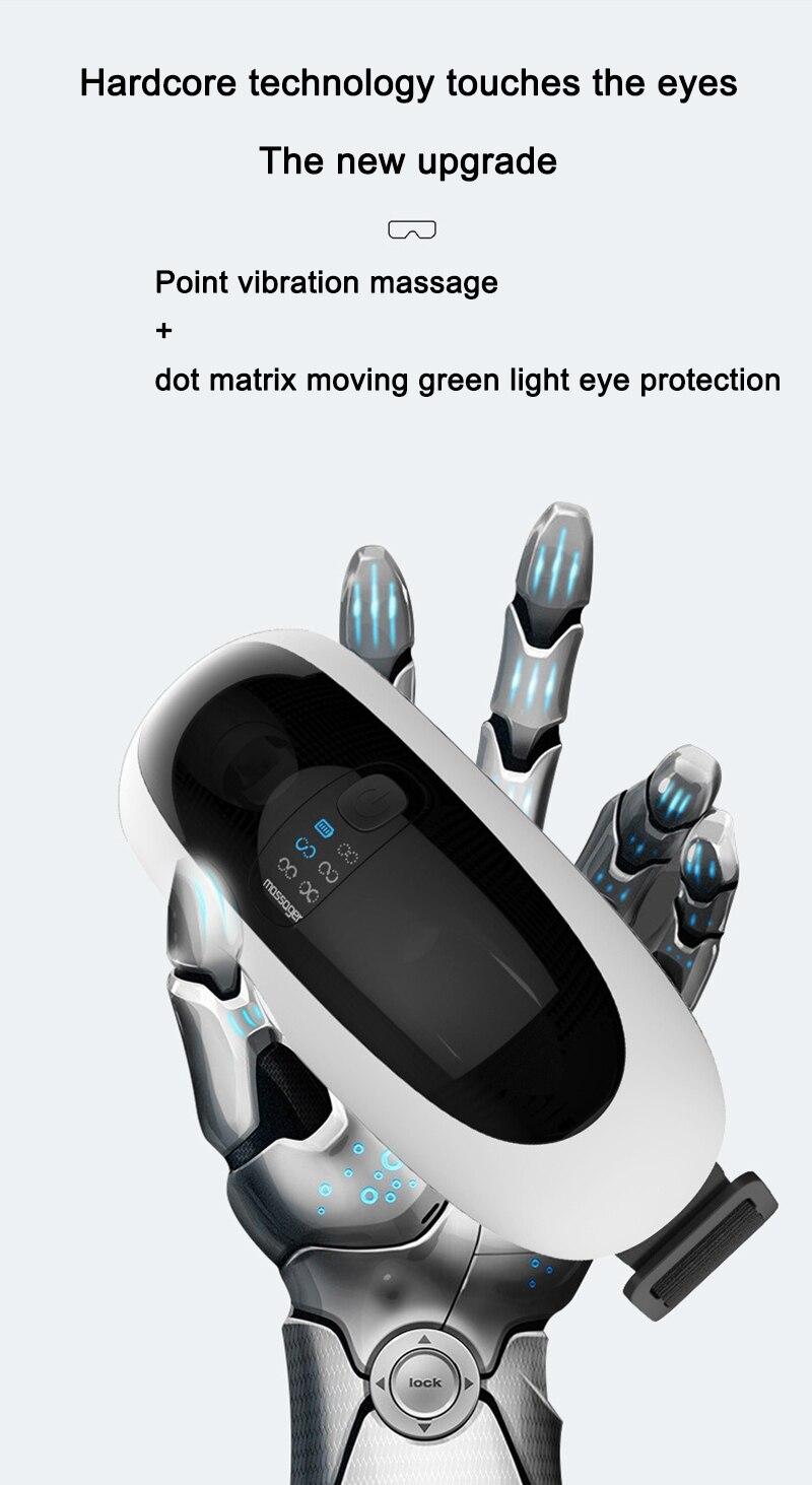 4D Smart Eye Massager Adult Relieves Fatigue Eye Protection 17 Dot Matrix Green Light Massage Point Vibration Massage Eye Care