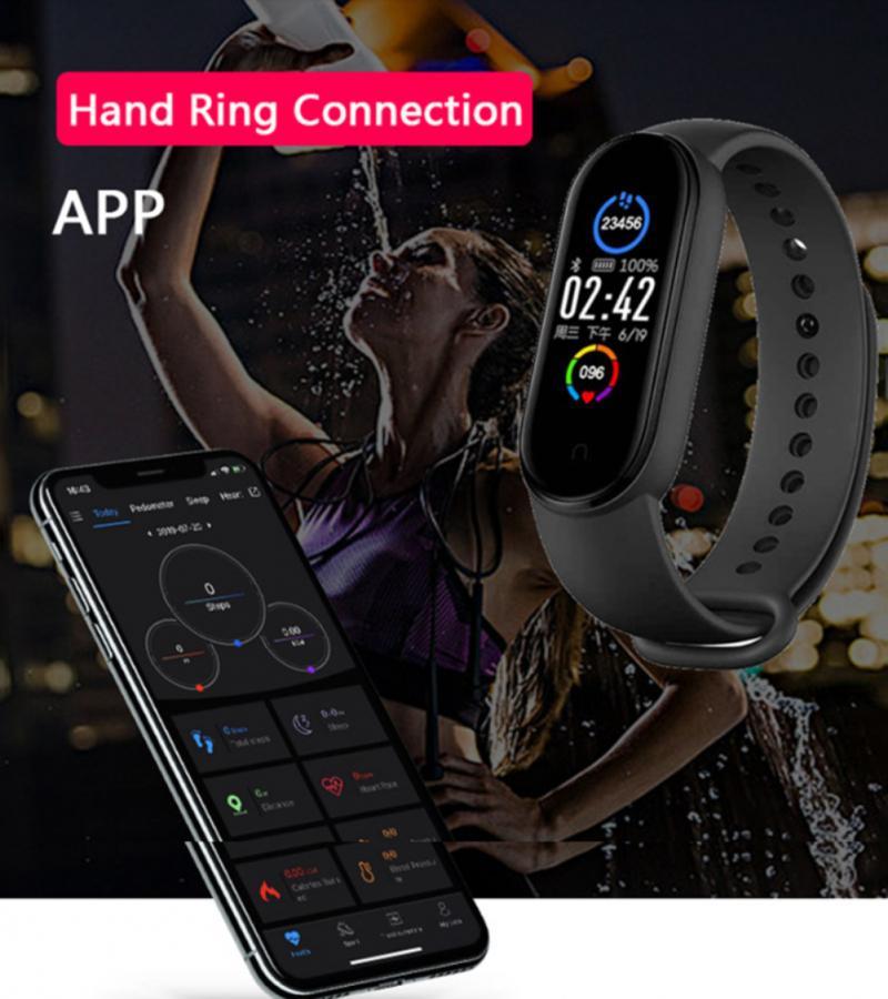 M5 Health Bracelet Heart Rate Blood Pressure Smart Band Fitness Tracker Smartband Wristband for Smart Band 5 Smart Watch Devices