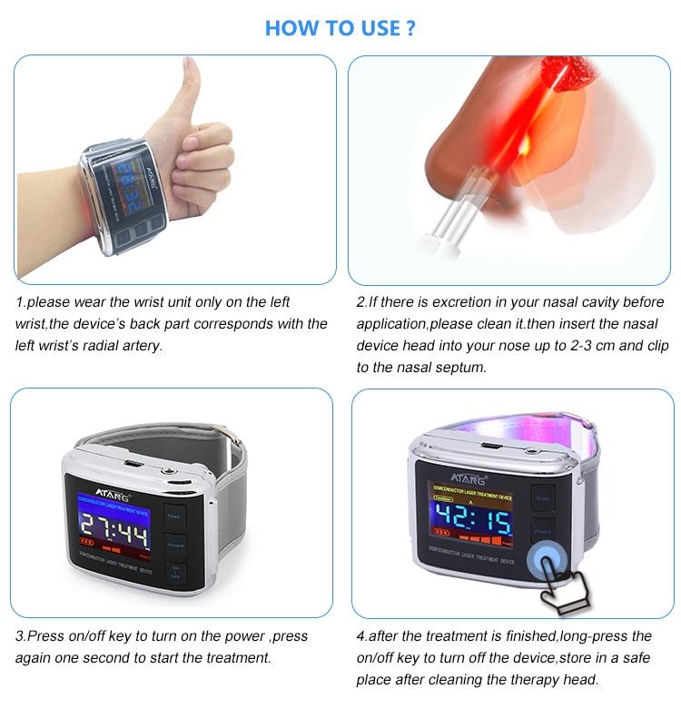 smart health products real techniques Electro massager wearable devices laspot gd07-w-1 diabetic watch laser blood irradiation