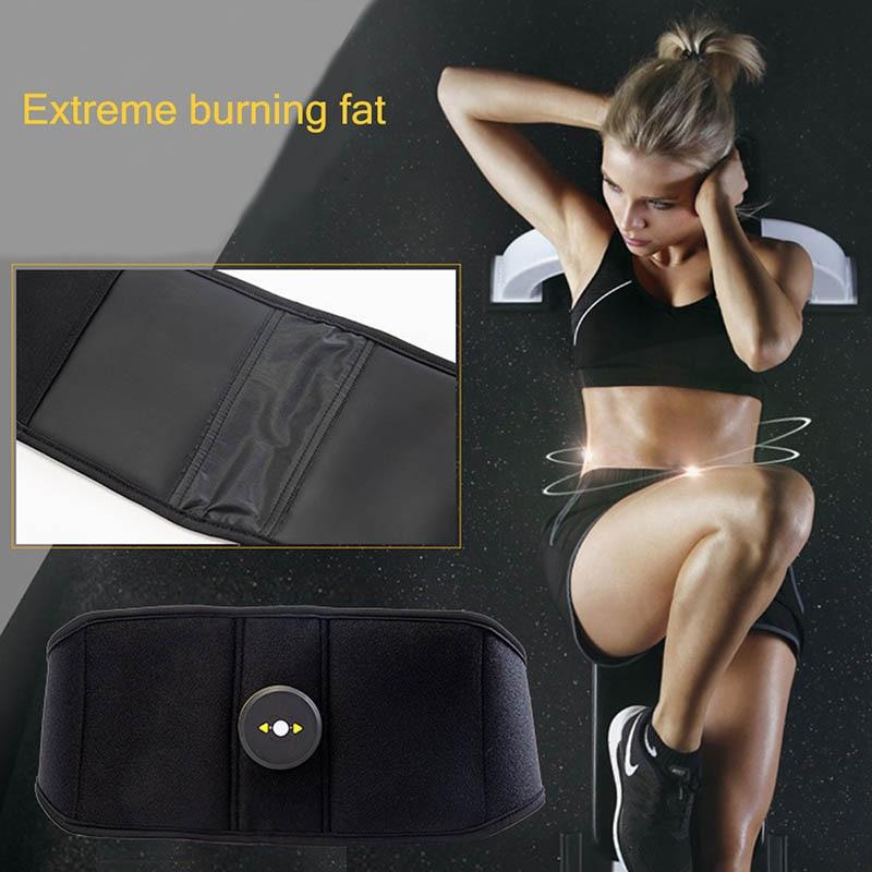 Body Slimming Belt Electric Abdominal Trainer Muscle Stimulator Toner Weight Loss New Smart EMS Fitness Vibration Belt Unisex