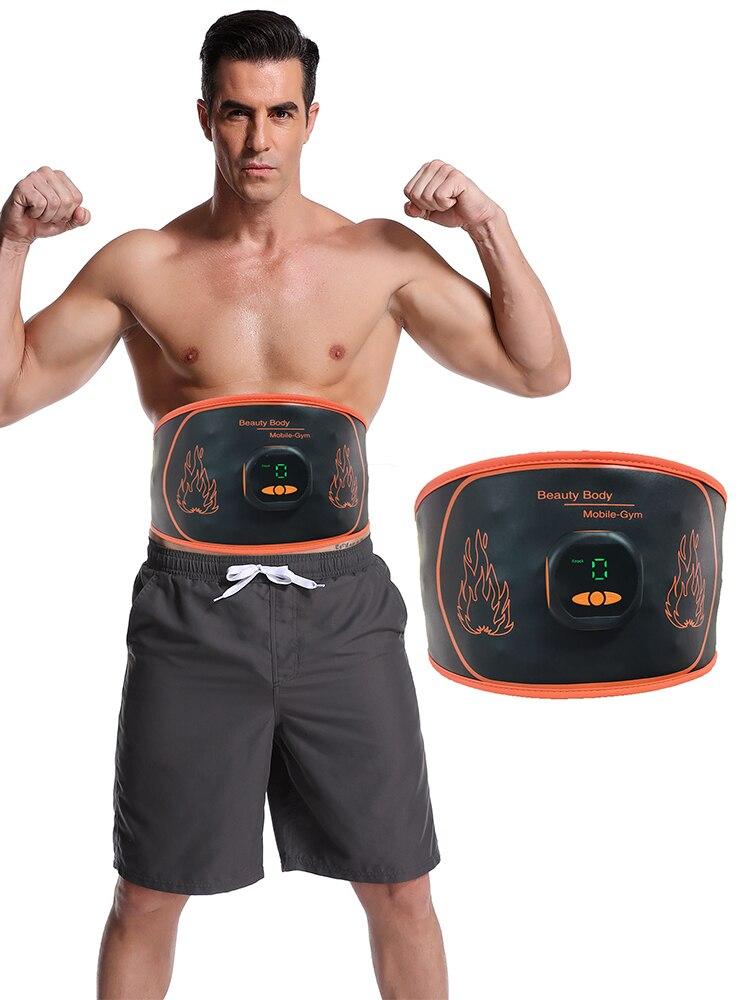 Ems Massager Lumbar Waist Slimming Belt Intelligent Fitness LED Electrical Vibration Back massager Belly Muscle Stimulator