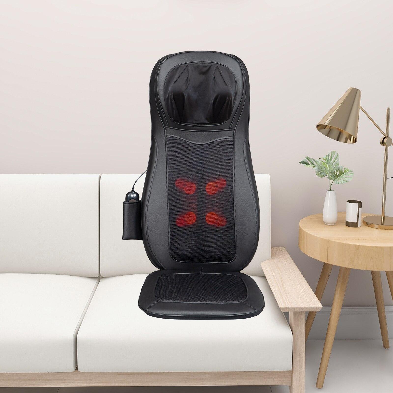 Electric vibrate back massager Pad body shoulder Heating massage chair machine Neck masage Back Kneading Shiatsu