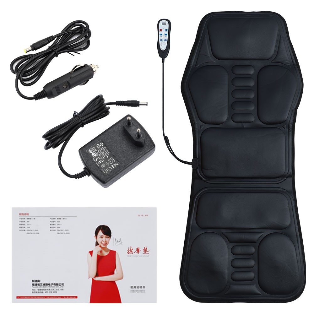 Cervical Massager Electric Heating Vibrating Back Massager Chair 9 Modes Portable Home Office Massage Cushion massage Pad