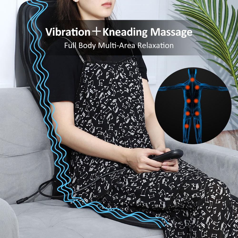 Electric Heating Vibrating Back Massager Chair Cervical Massager Pads Multifunctional Massage Cushion Pain Relief Heating Pad