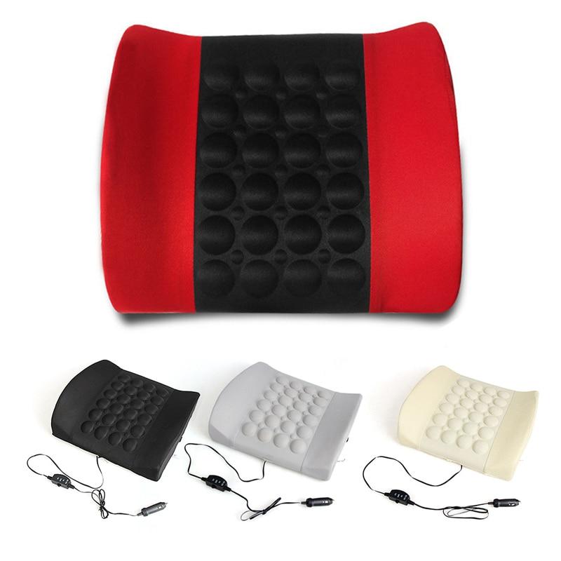 Car Electric Massage Cushion Lumbar Car Vibrate Health Care Lumbar Pad Car Seat Back Cushion Waist Support