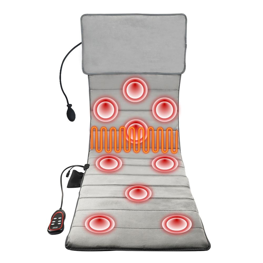 Electric Heating Vibrating Back Massager Chair Home Office Neck Waist Back Multifunctional Massage Cushion Pain Relief Relax