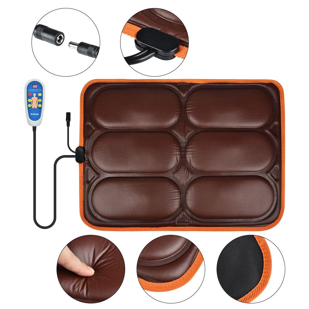Electric Heating Vibrating Back Massager Portable Massaging Chair Cushion Vibrator Seat Pad Home Car Office Pain Relief RelaxMat