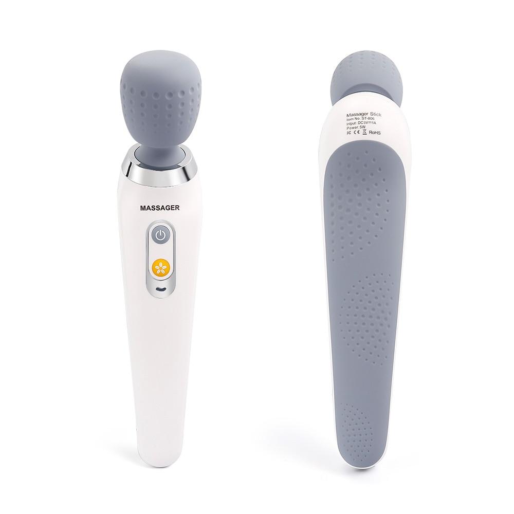 USB Handheld Electric Wand Massager High Frequency Vibration Body Neck Back Muscle Relax Vibrating Deep Tissue Massage Machine