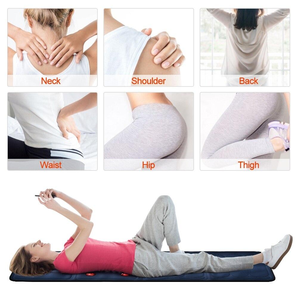 Electric Heating Vibrating Back Massager Pads Winter Far Infrared Warm Treatment Massaging Chair Cushion Seat Body Massage Pad