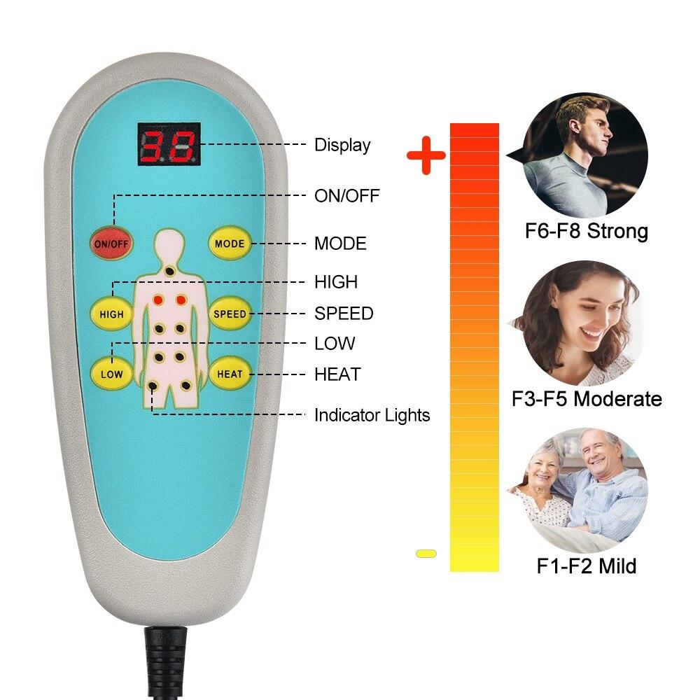 Electric Heating Vibrating Back Massager Pads Winter Far Infrared Warm Treatment Massaging Chair Cushion Seat Body Massage Pad