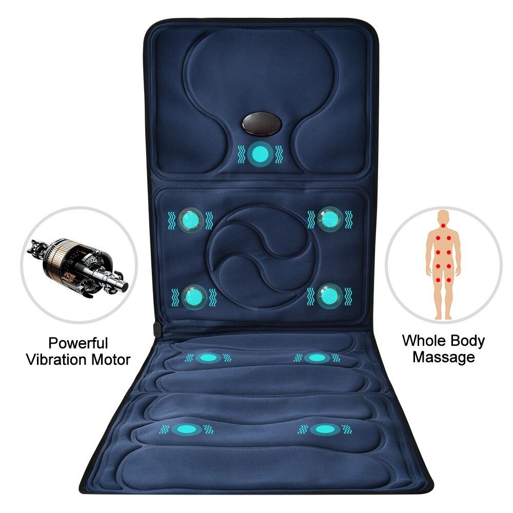 Electric Heating Vibrating Back Massager Pads Winter Far Infrared Warm Treatment Massaging Chair Cushion Seat Body Massage Pad