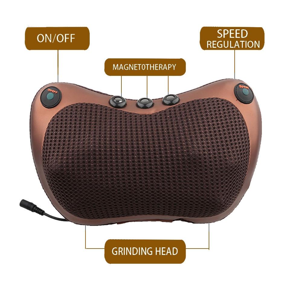 Electric Relaxation Massage Pillow Vibrator Neck Shoulder Back Heating Kneading Infrared therapy Massage Pillow