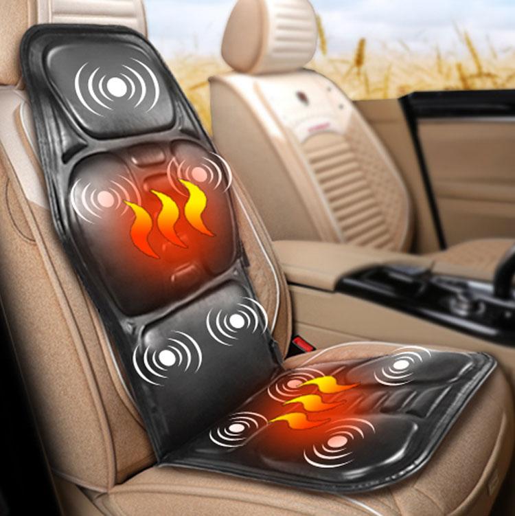 DARCON Electric Car Massage Chair Neck Back Massager Pad Heating Vibrating Body Massage Cusion Home Car charging Relax Mat