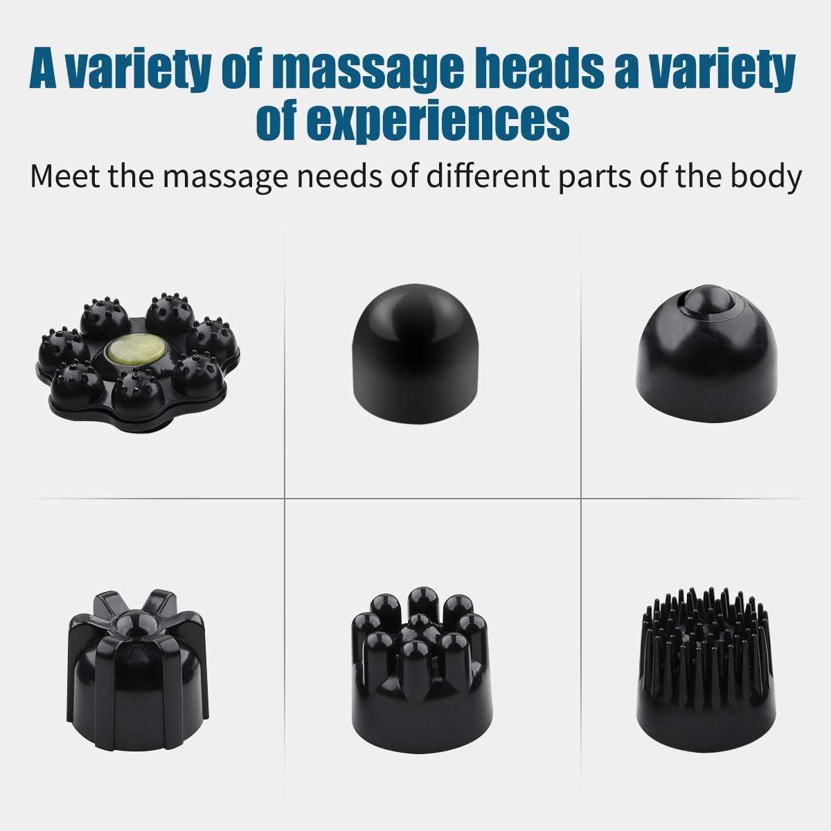 RUOKEY 6 head Electric Dolphin Massager luxury Back Massage Hammer Vibration Infrared Stick Roller Cervical Body Massager