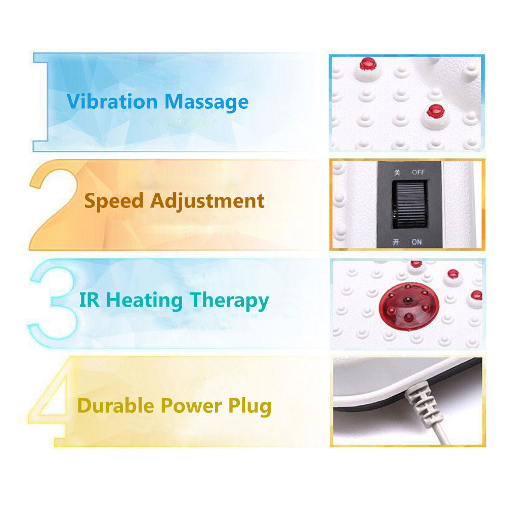 Electric Feet Massager Far Infrared Heating Foot Acupoint Massage Vibration Massager Relieve Pain Muscle Stimulatior For Health