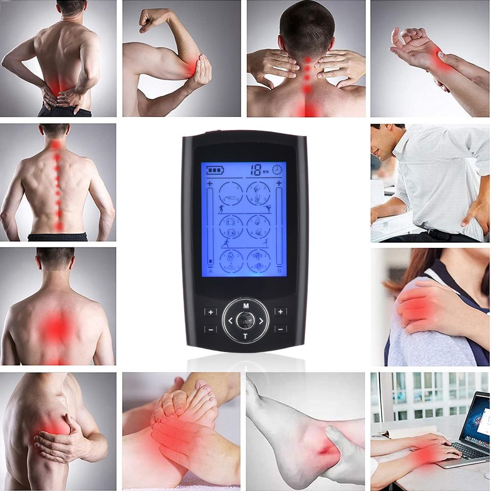 24 mode EMS Electric Tens Machine Acupuncture Full Body Massage Digital Therapy Massager Muscle Stimulator Electrostimulator