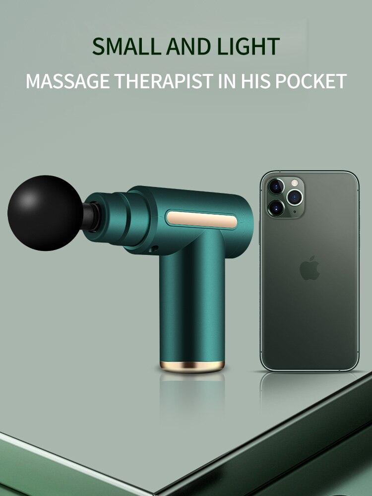 Mini Fascia Gun Muscle Massage Gun Electric Neck and Back Massager Deep Muscle Vibration Pain Relief Body Relax Fitness