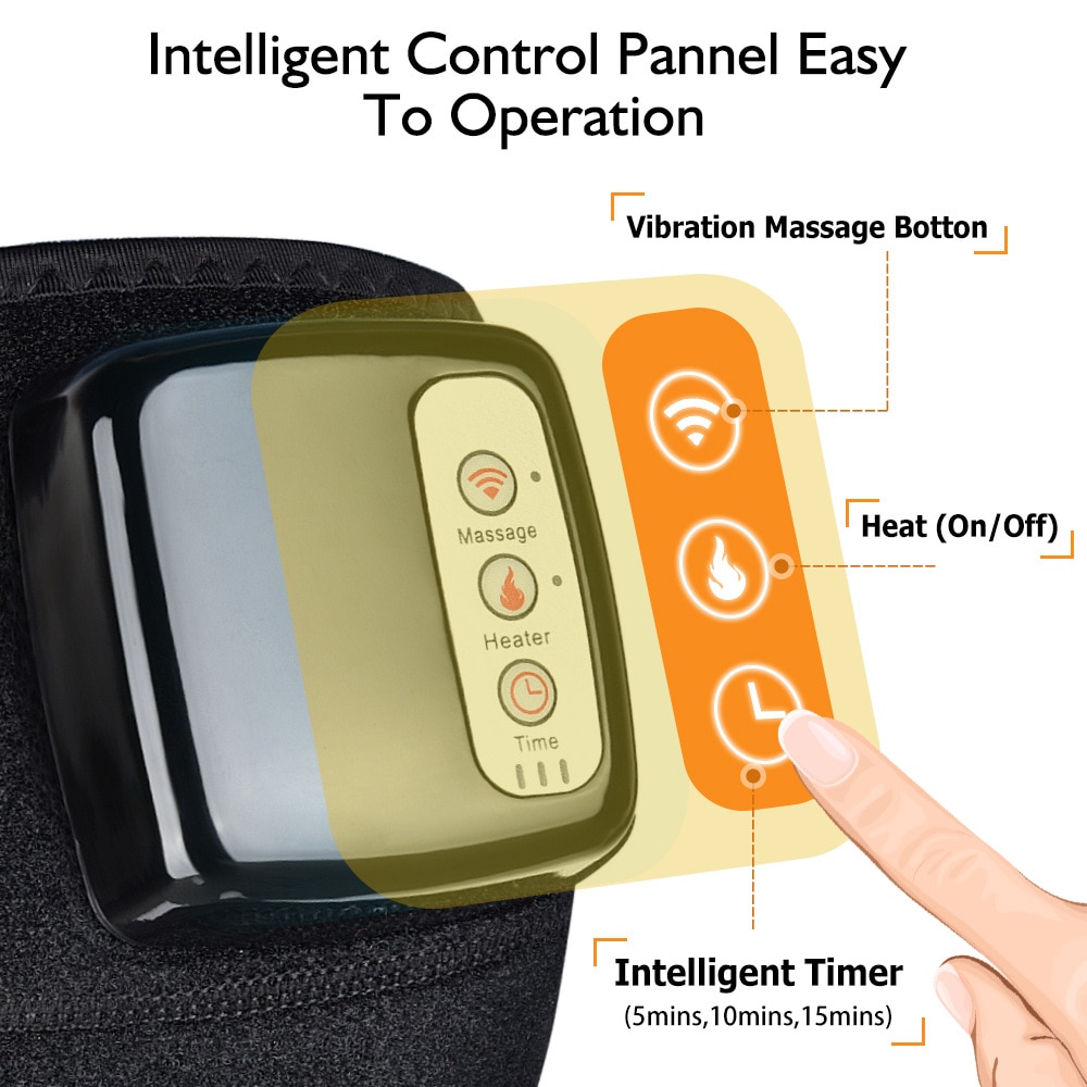 Electric Heating Knee Massager Legs Warmers Back Shoulder Massageador Vibrators Far Infrared Joint Pad Pain Relief Pressotherapy