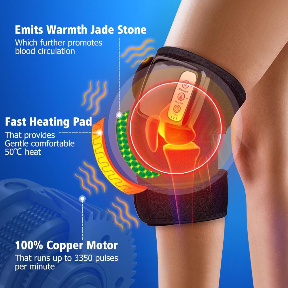 Electric Heating Knee Massager Legs Warmers Back Shoulder Massageador Vibrators Far Infrared Joint Pad Pain Relief Pressotherapy