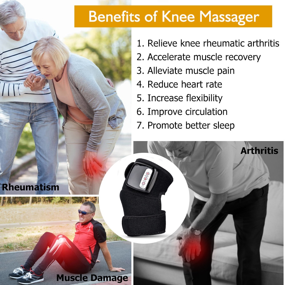 Electric Heating Knee Massager Legs Warmers Back Shoulder Massageador Vibrators Far Infrared Joint Pad Pain Relief Pressotherapy